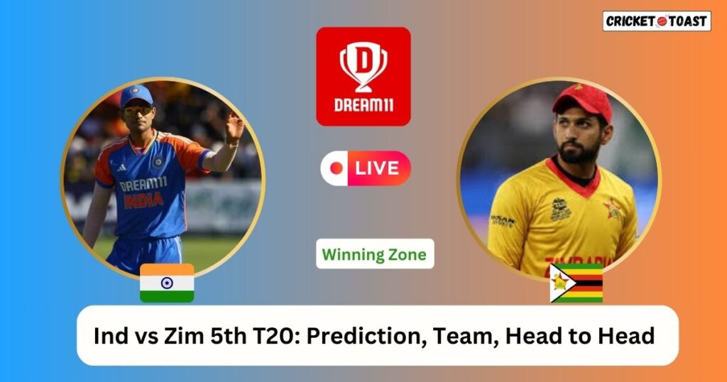 ind vs zim 5th t20 dream 11 prediction