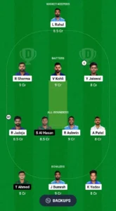 Ind vs Ban dream 11 team 2