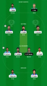 Ind vs Ban dream 11 team 1